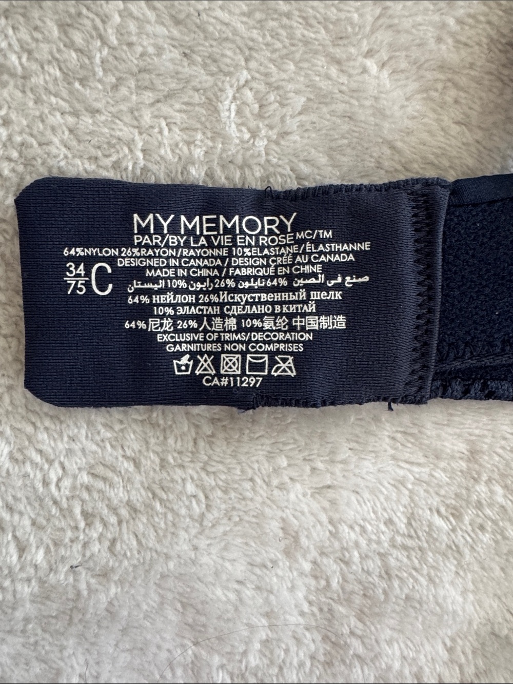 La Vie En Rose My Memory Navy Lace Bra - Picture 5 of 5